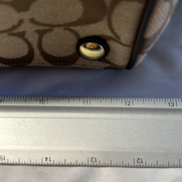 NWT COACH Nancy Satchel Green Racing Stripe Purse Crossbody handbag bag tote - Picture 11 of 12